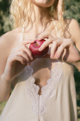 Vestido Crudo Encaje Talla única