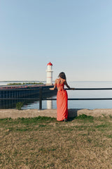 MARIA CONCHITA Dress – Salmon