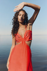 MARIA CONCHITA Dress – Salmon