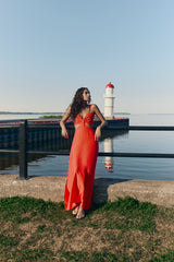 MARIA CONCHITA Dress – Salmon