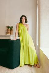 Bug green braided dress