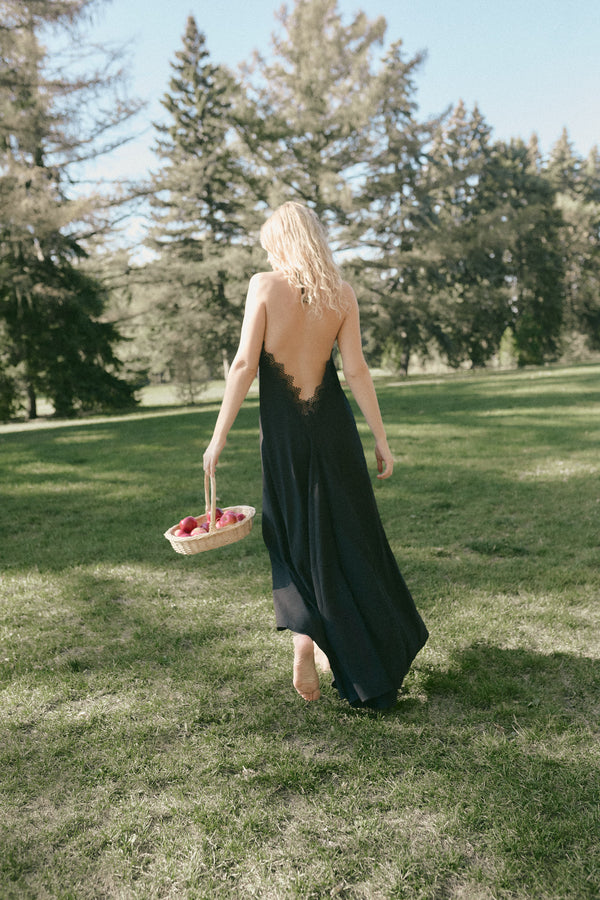 Vestido Negro Encaje Talla única