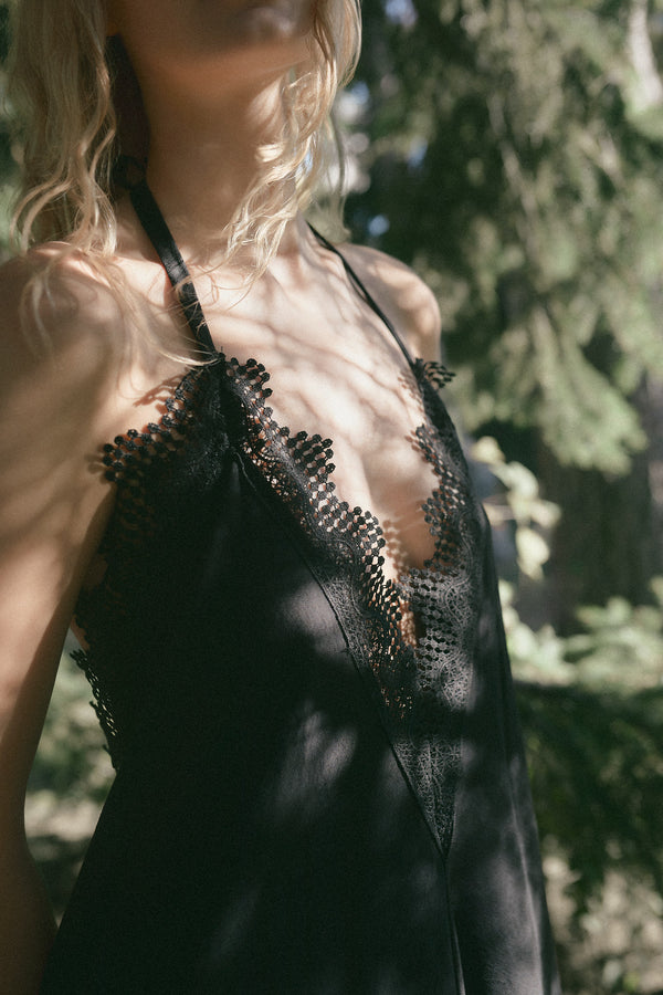 Vestido Negro Encaje Talla única