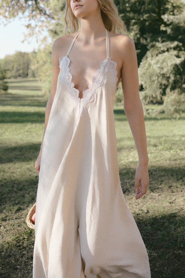 Vestido Crudo Encaje Talla única