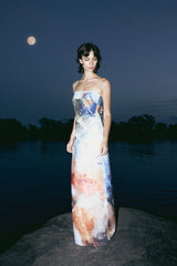 Vestido Largo Strapless Lunar