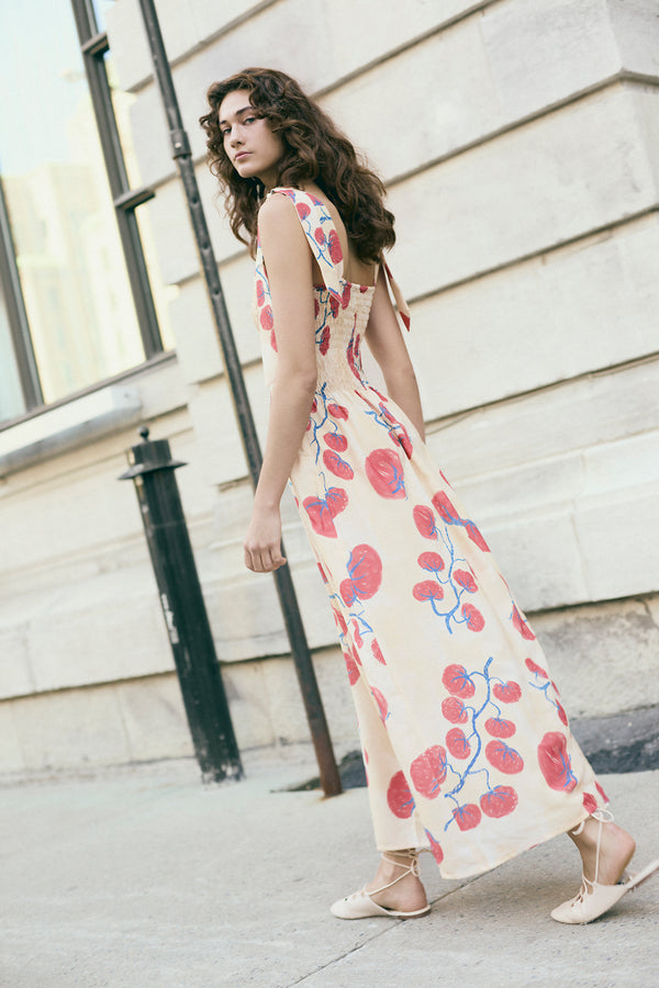 Vestido resortado Pomodoro