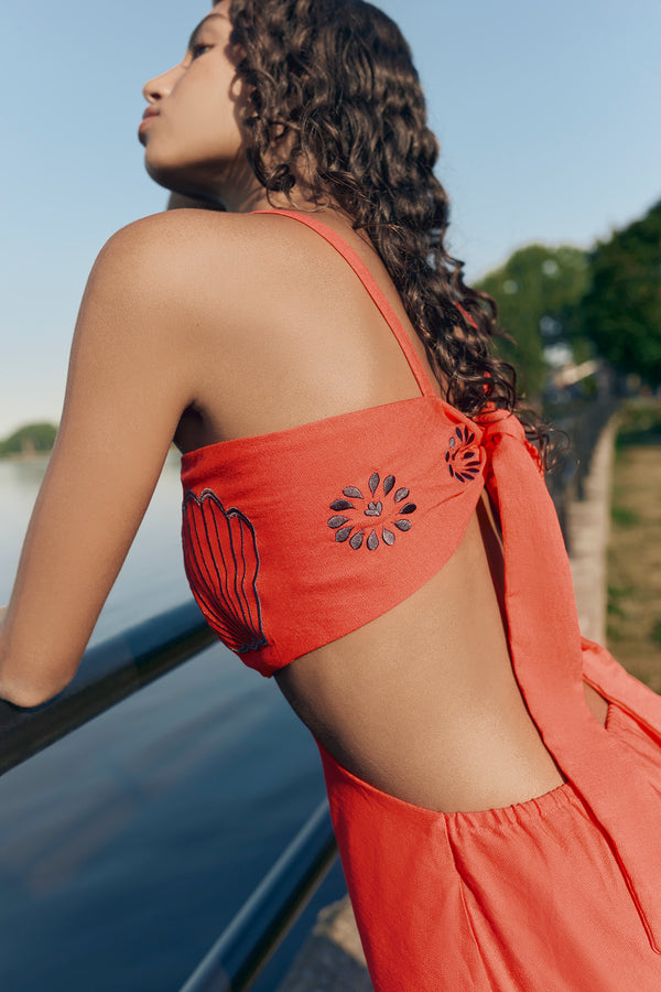 MARIA CONCHITA Dress – Salmon