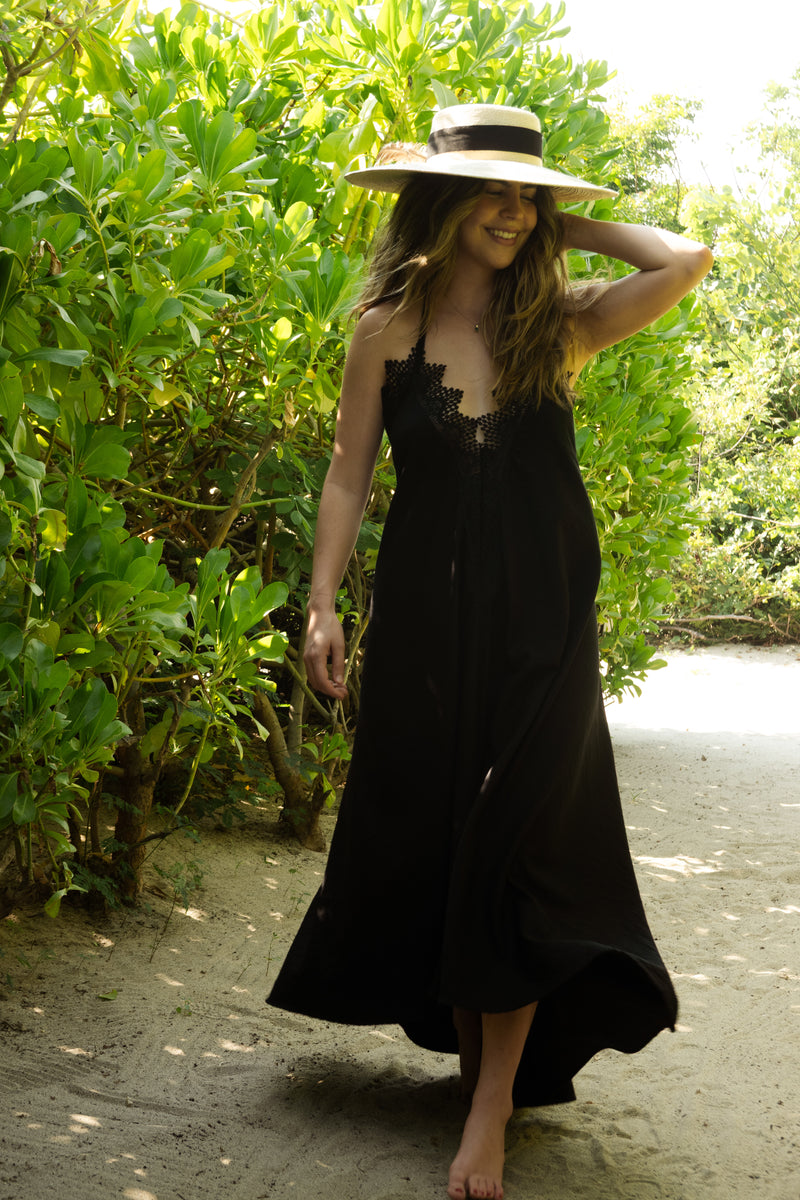 Vestido Negro Encaje Talla única