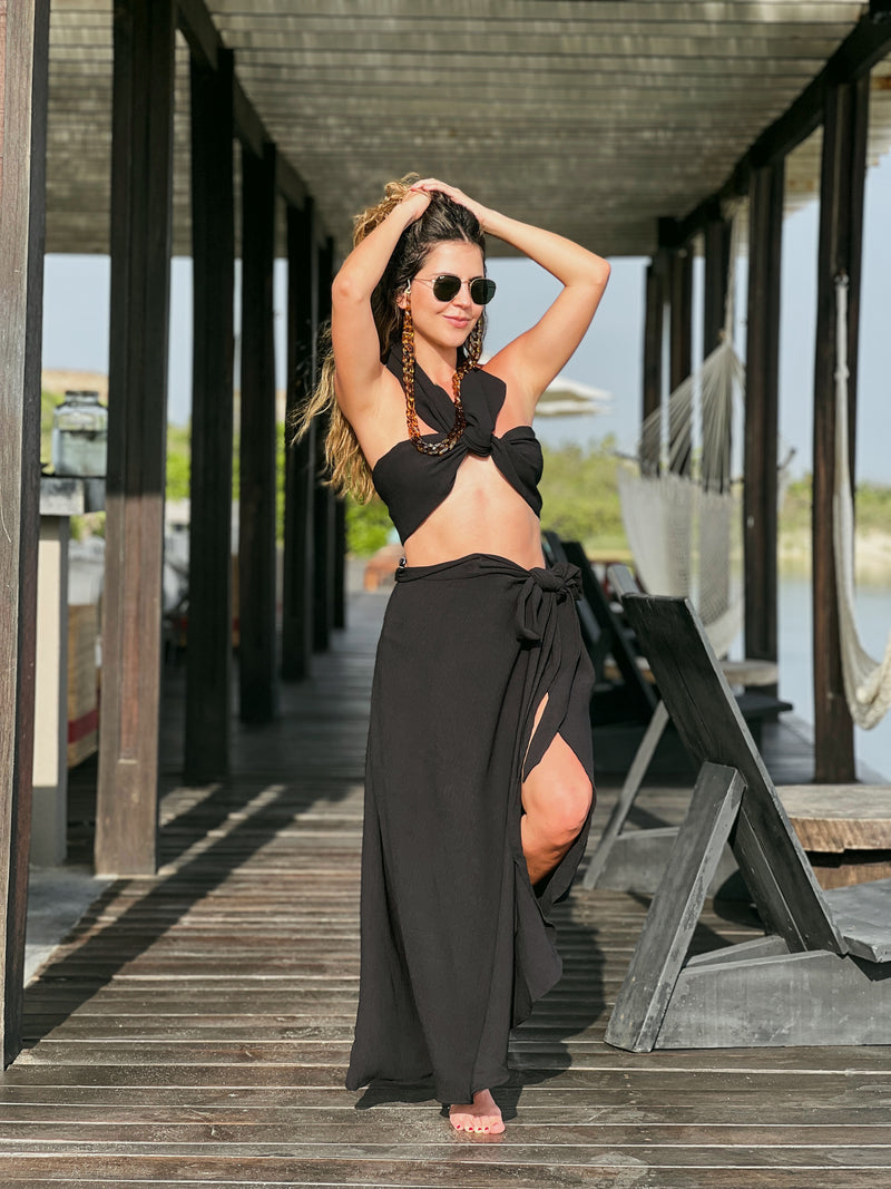 Black Pareo Skirt