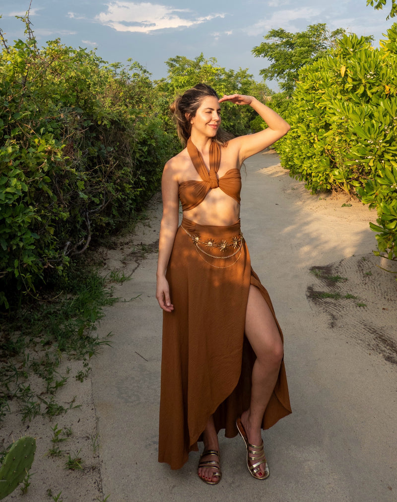 Ocre Pareo Skirt
