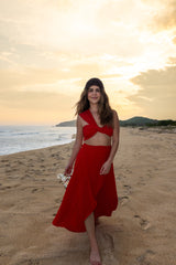 Red Pareo Skirt