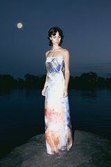 Vestido Largo Strapless Lunar