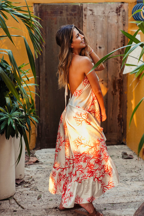 Coral dress