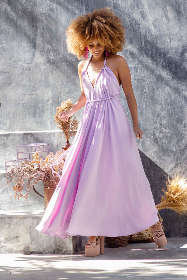 Braided lilac dress